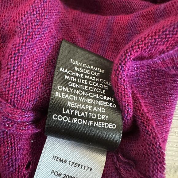 Torrid Sweater Women 3X Purple Space Dye Duster V-Neck Button Front Cardigan - Picture 13 of 15